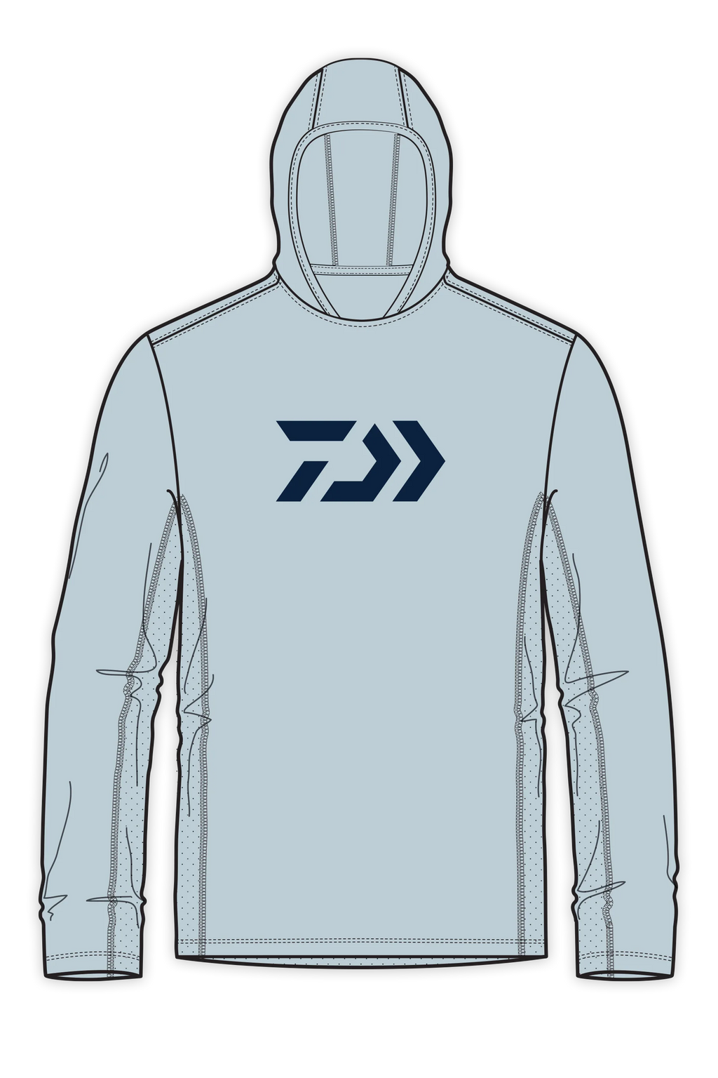 D-Vec Grey With Logo Ls Hd Sunshirt